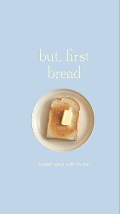 an advertisement for bread with butter on it