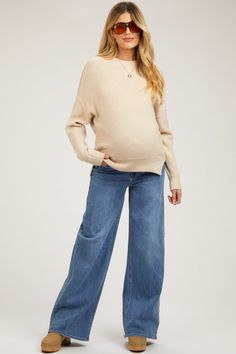 Blue Wide Leg Maternity Jeans Maternity Jeans Outfit, Wide Leg Maternity Jeans, Pregnancy Outfits Casual, Best Maternity Jeans