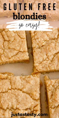 the best gluten - free blondies are made with oatmeal