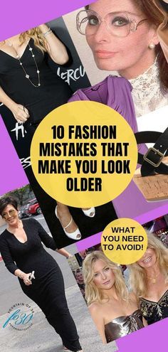 Beauty Mistakes, Fashion Fail, Ageless Style, Older Fashion, Look Older, Fashion Styling, Fashion People, Fashion Mistakes, Look Younger