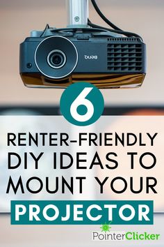 Transform your apartment into a home theater with these 6 renter-friendly DIY ideas to mount your projector. Discover innovative projector mount ideas for your bedroom or living room, and even on ceilings! Learn how to mount a projector with ease, enhancing your home entertainment center. Explore exciting projector placement ideas, adding a cinematic touch to your living space. Movie Projector Room Ideas, Diy Hidden Projector Screen, Renter Friendly Entertainment Center, Projector Holder Diy, Bedrooms With Projectors, Movie Room Ideas Small Home Theaters Diy, Hanging Projector From Ceiling, Projector Storage Ideas, Diy Movie Room Ideas