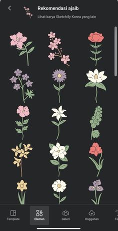 an iphone screen with flowers on it and the text, retomnal glabb