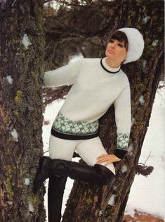 Norwegian Woods • 1960s Pullover Sweater Pattern • Vintage Fair Isle Intarsia Pullover Ski Skiing Kn Pullover Sweaters Pattern, Vintage Fair Isle, Cardigan Sweater Pattern, Fair Isle Pullover, Decades Of Fashion, Poncho Knitting Patterns, Retro Ski, Pullover Outfit, Ski Sweater