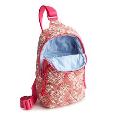 Introducing our Lorman Sling Backpack, the ultimate combination of style, comfort and functionality for your on-the-go lifestyle. Designed to keep your essentials close at hand while keeping you comfortable during your adventures, this sleek and versatile backpack is perfect for urban commutes, outdoor excursions, travel and everyday use. Vera Bradley Disney Lorman Sling Backpack in Mickey Mouse Kaleidoscope Pink Pink/Green Vera Bradley Disney, Orange Backpacks, Backpack Lunch Bag, Duffel Bag Backpack, Backpack Women, Belt Purse, Blue Backpack, Pink Backpack, Toiletry Bag Travel