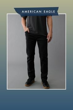 AirFlex+/Authentic denim look with lightweight flexibility and comfort you have to feel to believe./High stretch level that keeps its shape/Black wash Black Versatile Cotton Jeans, Versatile Black Cotton Jeans, Black Casual Elastane Jeans, Black Stretch Jeans Casual Style, Casual Black Stretch Jeans, Black Stretch Jeans For Casual Wear, Stretch Black Jeans For Everyday, Casual Elastane Jeans, Casual Jeans With 4-way Stretch And Straight Leg