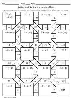 the addition and subtracing worksheet is shown in this image, which includes two