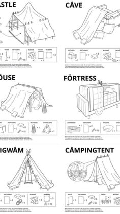 the instructions for how to set up a tent in an rv park or camping area