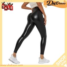 Plus Size Women High Waisted Pu-leather Outdoor Wear Fitting Pants Fitting Pants, Sportswear Leggings, Leather Pants Women, High Waist Yoga Pants, Black Leather Pants, Swimwear Bottoms, Faux Leather Pants, Women Pants Casual, Outdoor Wear