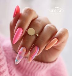 Nails Arts, Wow Nails, Indigo Nails, Subtle Nails, Nails Colors, Rainbow Nails, Funky Nails