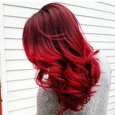 Trendy We Fryzurach, Dark Red Hair Color, Dyed Red Hair, Bright Red Hair, Dark Red Hair, Ombre Hair Color, Red Hair Color, Cool Hair Color, Grunge Hair