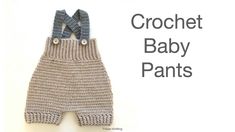 the crochet baby pants is made with yarn