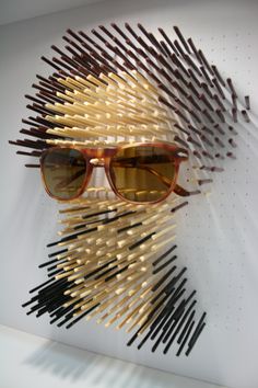 a pair of sunglasses that is made out of sticks