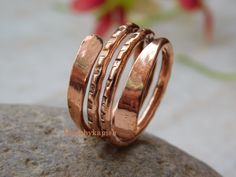 100% Pure COPPER ring, Hammered Solid Copper wrap ring, Pure Copper Wedding Ring, Arthritis Healing Thumb Jewelry, Toe ring for anniversary, Size - All Ring Size This Ring is for Women You will receive a Ring like the one in the pictures This Ring have Pure copper Suitable for use in everyday situations, or can also be used as a gift. Unique design will make a special attraction for the wearer. I make my jewelry with passion and love. The perfect gift for a Special occasion Wholesale Orders Accept on Wholesale Price The History of Copper Jewelry Copper is helpful for balance, communication, and synchronicity. Copper is a great conductor of energy and is useful for all types of spiritual purposes. Many use Copper to balance the Chakras and Meridians. Powerful wands can be fashioned using cr Copper Wedding Ring, Copper Wedding Rings, Copper Wedding, Copper Ring, Wrap Ring, Wire Rings, Toe Ring, Copper Rings, Wrap Rings