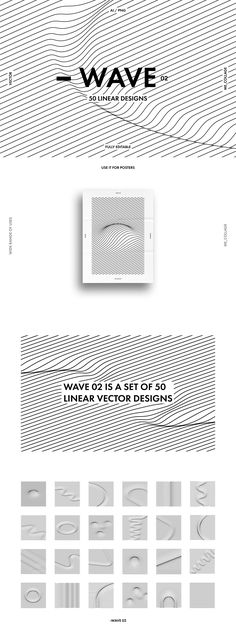 an advertisement for the wave project is shown in black and white, with lines on it