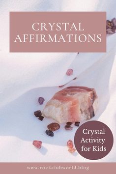 the cover of crystal affirmationss, with an image of a piece of food on