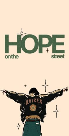 the cover to hope on the street, with an image of a man standing in front of