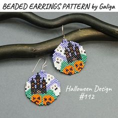 beaded earrings pattern by gaiaga halloween design 11 / 12 - product images