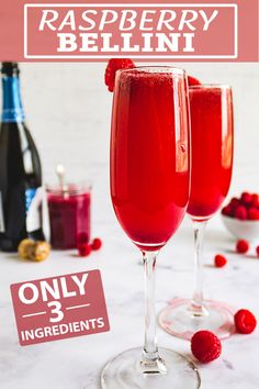 raspberry bellini is an easy and delicious drink that's perfect for any party