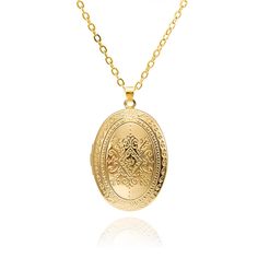 PRICES MAY VARY. Material: Made from high-quality brass, this vintage locket necklace offers durability and a timeless look, perfect for keeping cherished memories close. Size & Weight: The pendant measures 1.65 inches with a 15.75 inches chain and an additional 1.97 inches extender. Weighing just 0.53 oz, it is comfortable to wear all day. Design: Featuring a classic locket design, this necklace allows you to keep photos or small mementos close to your heart. Available in both gold and silver f Gold Oval Locket, Lockets Necklace, Simple Locket, Antique Gold Locket, Vintage Locket Necklace, Locket Necklace Vintage, Necklace For Women Gold, Locket Design, Gold Heart Locket