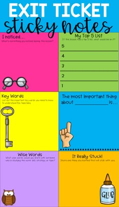 Exit Tickets Template, Ticket Ideas, Exit Slip, Exit Slips, Note Templates, Creative Prompts, Virtual Classroom, Virtual Learning