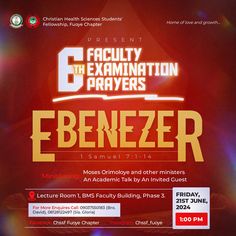 an advertisement for the 6th annual conference on ebenezer, which is being held in