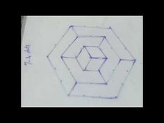 a drawing of a hexagonal structure on paper