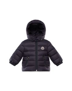 Moncler Unisex Jules Down Puffer Jacket - Baby White Moncler Jacket, Luxury Company, Moncler White Jacket, Baby Boy Puffy Jacket, Moncler Ski Jacket, Down Puffer Jacket, Newborn Baby Photoshoot, Moncler Jacket, Luxury Nylon Puffer Jacket With Double-lined Hood