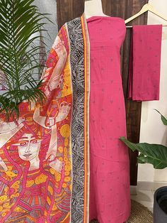 Fabric Type - “HANDLOOM”  Kurta - Super Soft Handloom Cotton Kurta (2.5Mtr) Dupatta - Pure Maheshwari Silk Dupatta (2.5Mtr) Bottom - Handloom Cotton Bottom (2.5Mtr)  [PrakritiHandloom, Super Soft Handloom, Sustainable art, Handloom Cotton, Maheshwari Silk, Insian Artisan]  Available exclusively at the Prakriti Handloom Store in Ajmer. 2nd Floor, Paliwal Uniform, Near Kesar Sweets, Vaishali Nagar, Ajmer @prakritihandloom