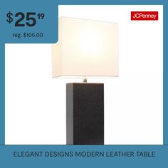 a modern table lamp with a price tag for $ 25