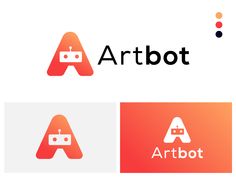 the logo for artbot, an appliance that is designed to look like a robot