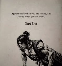 a book with an image of a man doing push ups on his knees and the words appear weak when you are strong, and strong, and strong when you are weak