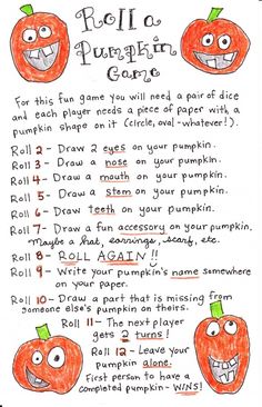 a handwritten poem with pumpkin faces on it