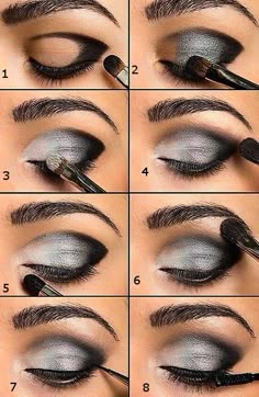 Khubsurat Beauty Tips: Steps of Smokey Eye Make up Teknik Makeup, Smokey Eye Tutorial, Smokey Eye Makeup Tutorial, Makeup Guide