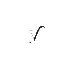 the letter v is written in black ink