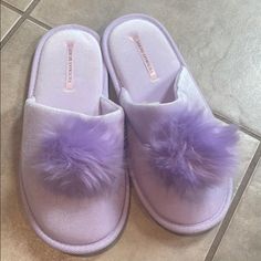 Victoria Secret Slippers. Purple Colored. Velvet Material. Never Worn. Victoria Secrets, Velvet Material, Victoria's Secret, Slippers, Velvet, Women Shoes, Purple, Women Shopping, Color