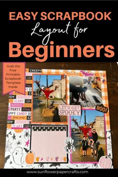 an easy scrapbook layout for beginners