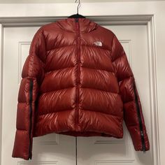 Like New The North Face Shiny Red Material Puffer Coat With A Removable Black Fur Hood. Smoke Free Home!! In Great Condition Can Post More Photos If Needed. Red The North Face Puffer, Coats North Face, North Face Coat, Fur Hood, The North Face Jackets, North Face Jackets, North Face Jacket, Puffer Coat, More Photos