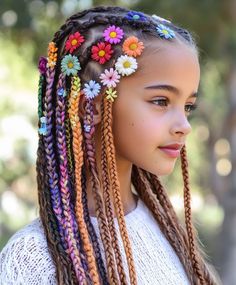 ♔ Enfants & Tresses ♔ Children & Braids New Braid Hairstyles, Children Braids, Boho Knotless Braids With Color, Knotless Braids With Color, Braid Hairstyles For Kids, Braids With Color, Tropical Inspiration, New Braided Hairstyles, Double French Braids