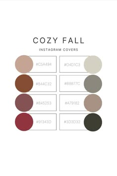 Color palette for Instagram cover; fall color palette; best color palette for fall colors; fall browns and greens and reds color palette for posting on social media--Instagram, Facebook, TikTok; with hex number codes Terracotta Color Palette With Hex Codes, Canvas Color Codes Fall, Hex Code Color Palette Fall, Goodnotes Fall Colors, Fall Colour Palette Hex Code, Color Pallets With Hex Codes Goodnotes, Color Codes For Goodnotes, Planner Color Palette Hex Codes, Digital Planner Color Scheme