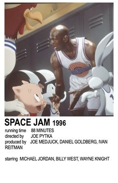 an advertisement for space jam, starring michael jordan