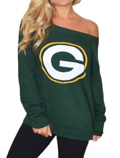 Green Bay Packers Off Shoulder Sweater #GreenBayPackers G One, Green Bay Packers Shirts