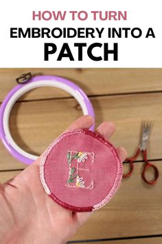 This tutorial will share with you how you can make an embroidered iron on patch by hand. It's not hard at all, and it's a great way to personalized your clothing, no sewing machine required! Plain Dress, Embroidered Clothes, Iron On Patch, Iron On Patches, Embroidered Patches, How To Make An, Sewing Machine, Hand Embroidered, Embroidery