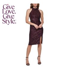 in stock Eliza Dress, Sequin Midi Dress, Women Halter, Midi Cocktail Dress, Midi Sheath Dress, Eliza J, Lace Midi, Halter Neckline, Cocktail Dress Party