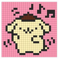 a cross stitch pattern with an image of a cartoon character