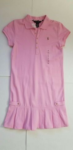 NWT Polo Ralph Lauren GIRLS  CARMAL PINK DRESS XL(16)  SIZE:XL(16) Guaranteed 100% Authentic Merchandise purchased in the United States 98% Cotton/2%ELASTANE     * Armpit to Armpit:17"     *  Length Back:32.25"       (bottom of collar to hem)                                                                       Return We accept returns, if for any reason you are not satisfied with your purchase, please let us know and we'll be happy to help you. Item must be in the same condition, unworn, unwash Fitted Pink Dress For School, Preppy Pink School Dress, Casual Cotton Ralph Lauren Dresses, Casual Cotton Dresses By Ralph Lauren, Preppy Pink Dress For Spring, Pink Preppy Cotton Dress, Preppy Pink Spring Dress, Pink Cotton School Dress, Ralph Lauren Pink Spring Dresses