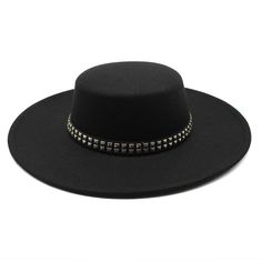 49767416070447 Gambler Hat, Wide Brimmed Hat, Black Fascinator, Novelty Hats, Fedora Hat Women, Brimmed Hat, Wide Brim Fedora, Felt Fedora, Classic Hats