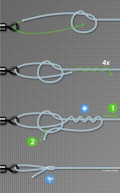 the instructions for how to tie a knot in two different ways, with pictures on each side