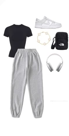 Mode Zara, Trendy Outfits For Teens, Cute Lazy Day Outfits, Outfit Inspo Casual, Lazy Day Outfits, Teenager Outfits, Simple Trendy Outfits, Sporty Outfits, School Fits