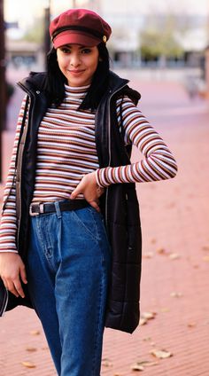 24 Stunning Fall Outfit Ideas (Autumn Fashion) – livelovequote Plaid Trousers, Yellow Scarf, Navy Coat, Matching Sweaters