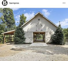 an image of a barn with trees in the background and text that reads barnpros